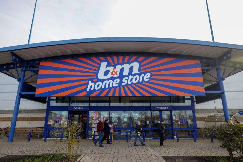 entrance to a b & m home store with people walking in