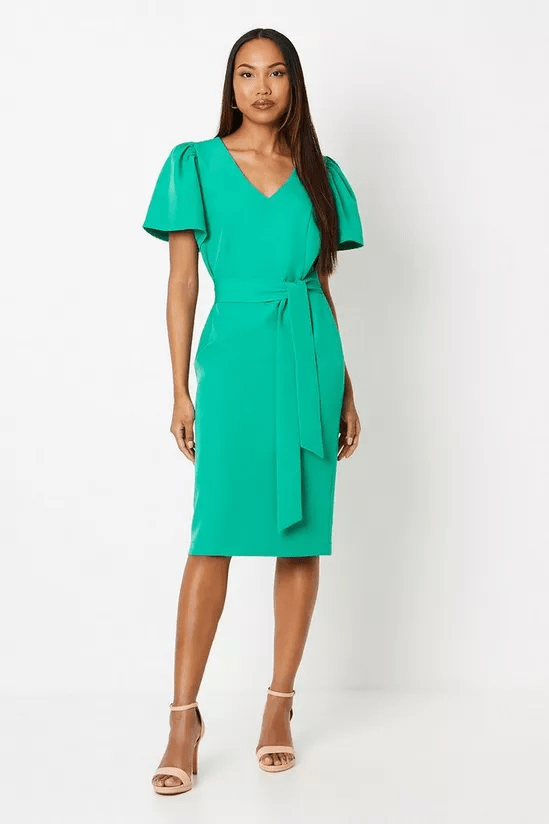 The Principles belted flute-sleeved midi dress is £22.05