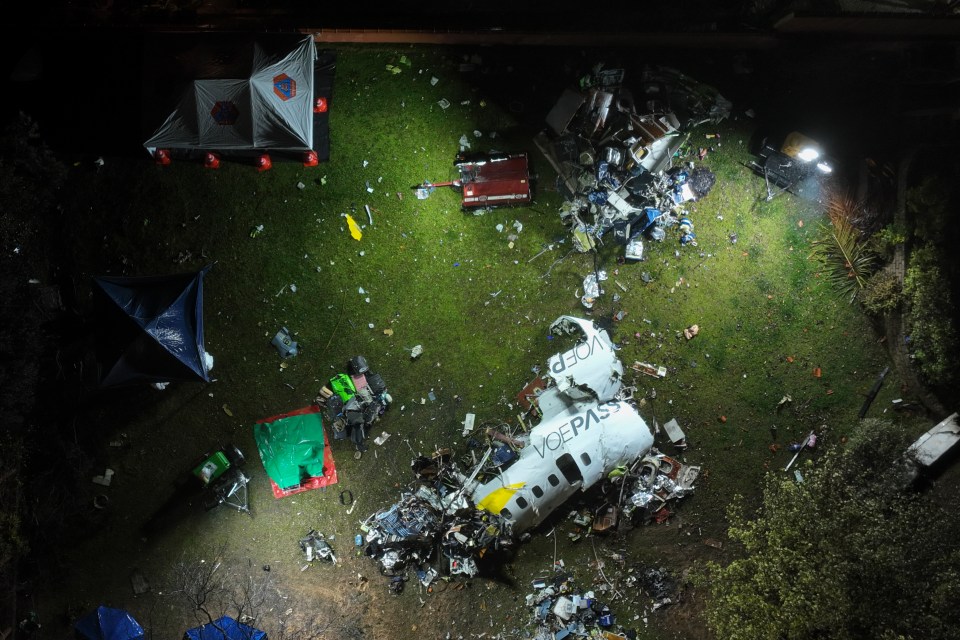 an aerial view of a plane that has the word oep on it