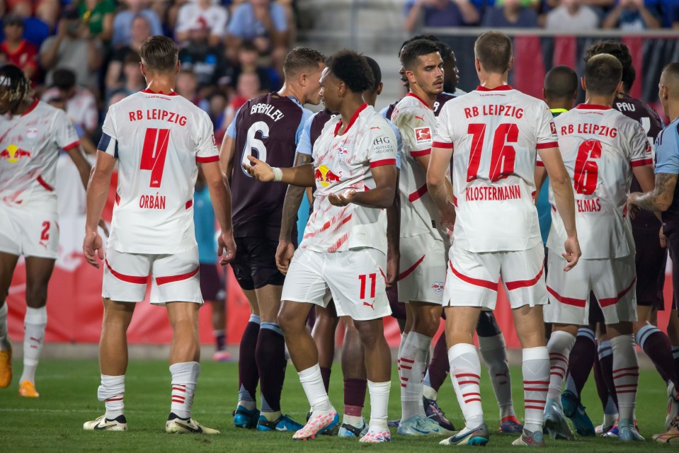 Openda and Carlos locked horns for the second time in the match