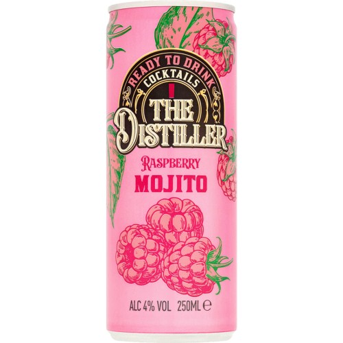 a can of raspberry mojito from the distiller