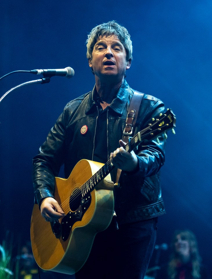 a man singing into a microphone while holding a guitar