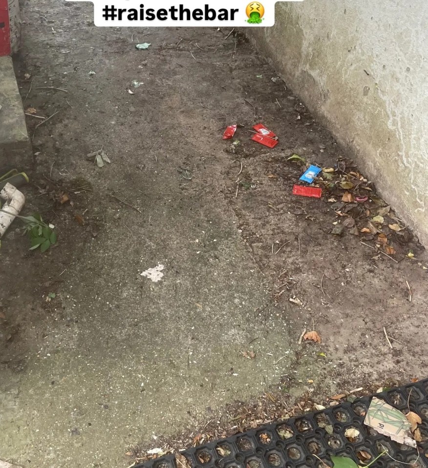 She posted a photo of some rubbish left behind by tenants on social media