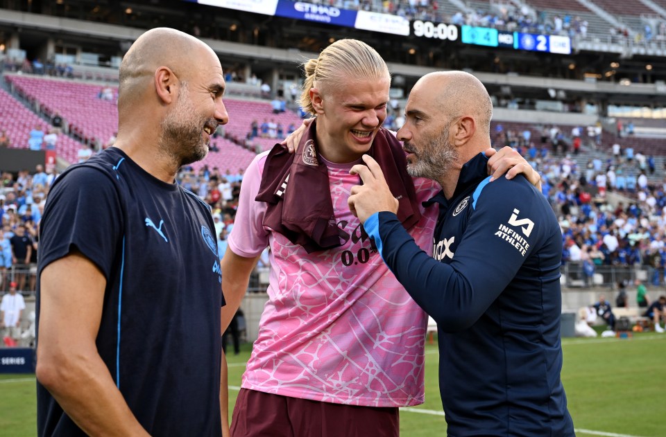 Erling Haaland's hat-trick inspired a 4-2 win for Man City when the two sides met in pre-season