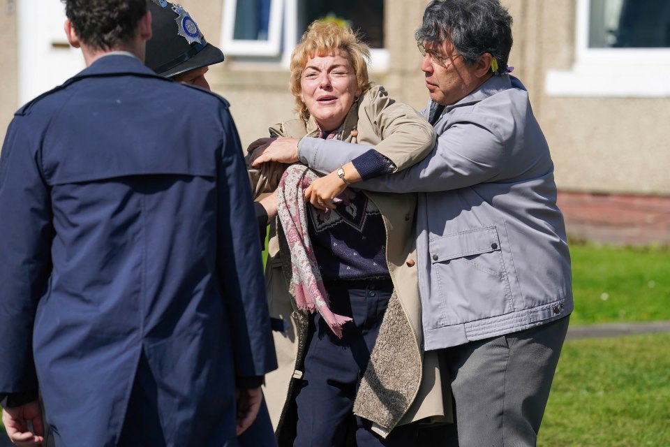 Sheridan Smith is seen filming as Ann Ming in new ITV drama I Fought The Law