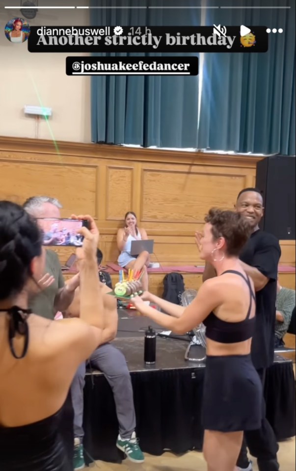 The wiped-out cast still managed to celebrate one dancer's birthday