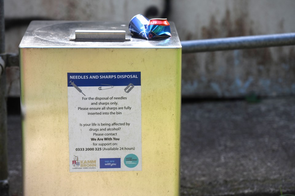 Needle disposal bins have been installed in the local cemetery