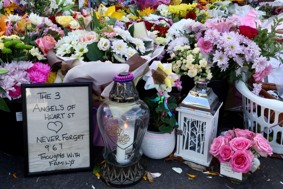 Floral tributes at the scene of the horror in Southport