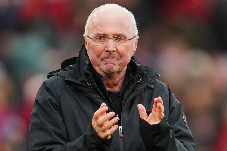 Former England manager Sven-Goran Eriksson applauds the crowd after an exhibition match between Liverpool Legends and Ajax Legends at Anfield