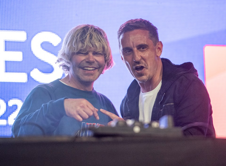 The Manchester United legend appeared alongside Tim Burgess