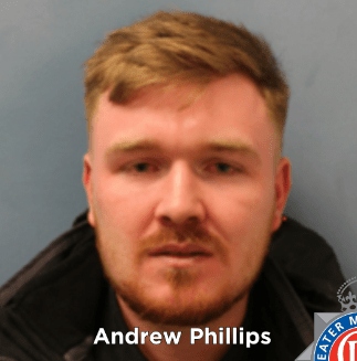 Andrew Phillips, 27, of Stretford, is charged with  violent disorder and assault and will appear at Manchester Magistrates’ Court