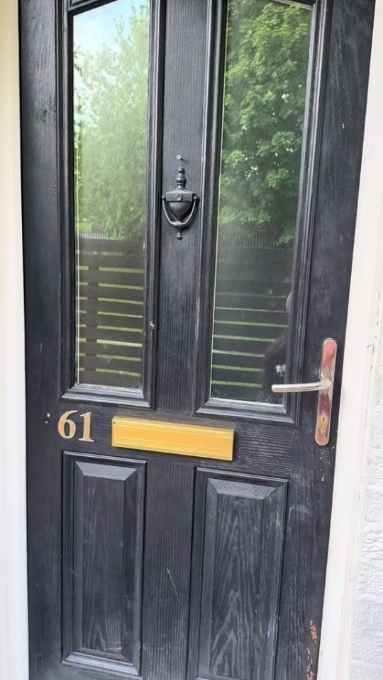 Celene Francis took to social media to share a before and after look at her front door