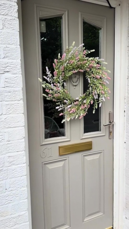 Now, her front door looks incredibly glamorous