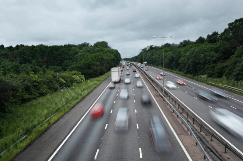 During the work, the motorway will see reductions from three lanes to just two (file image)