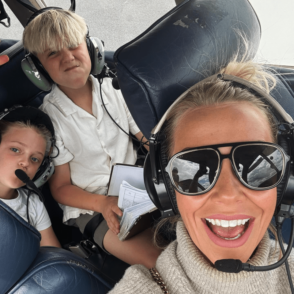 Laura with 10-year-old son Rocco and nine-year-old daughter Tahlia