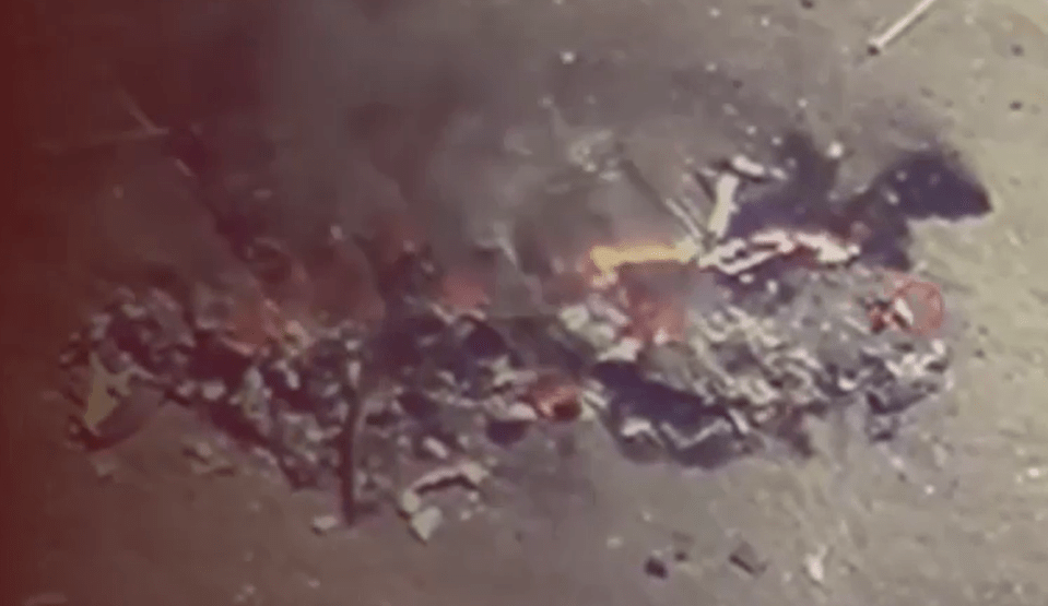 Footage showed the aftermath of the fireball explosion