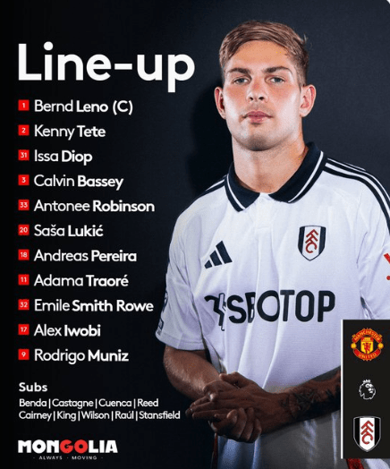 Emile Smith-Rowe starts his first Premier League game for Fulham