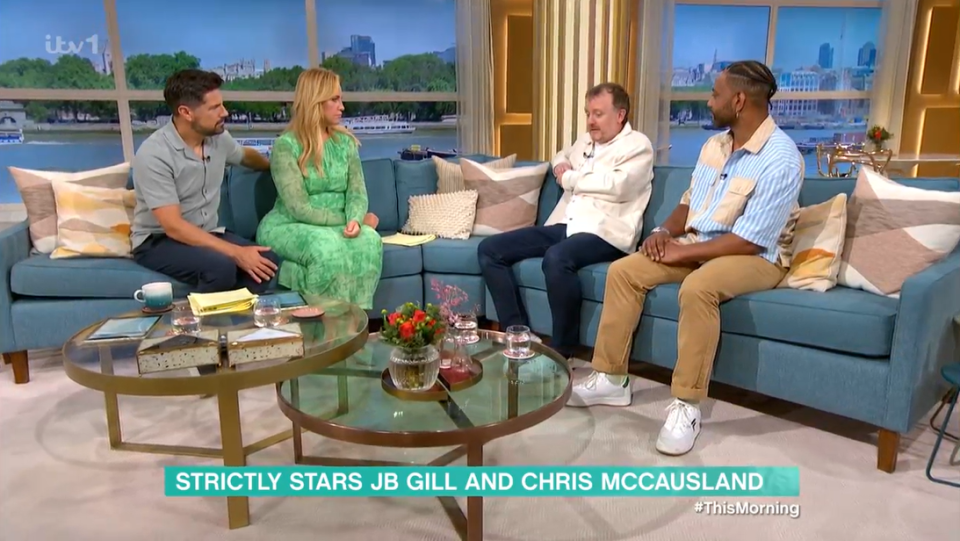 strictly stars jb gill and chris mccausland on this morning