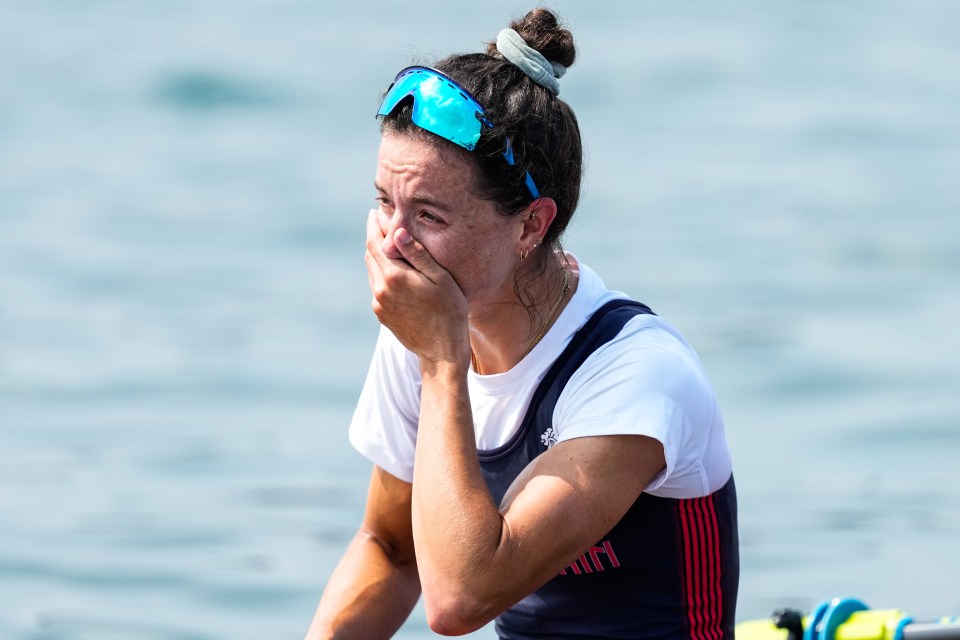 Imogen Grant takes in her latest and last majestic win in rowing