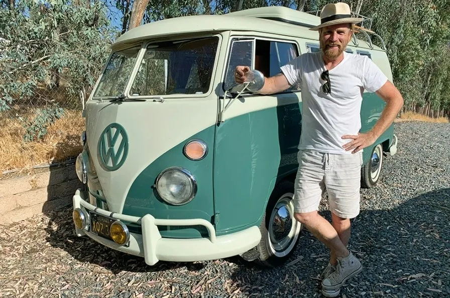 Ewan has two 1967 Volkswagen Westfalia campervans