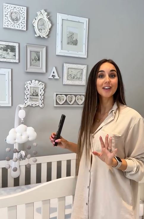 Emily has shown off baby Arabella's new nursery