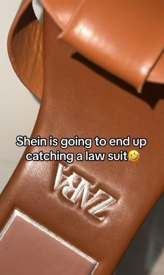 She zoomed in on the sandal and the logo looks extremely similar to the high-street brand Zara