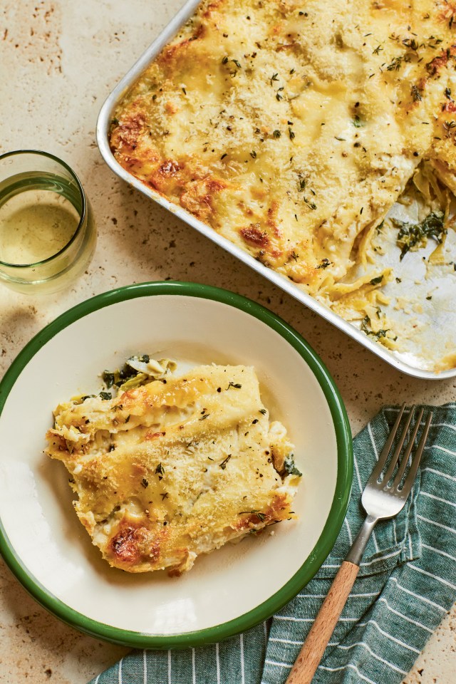 This pasta dish has a winning combination of blue cheese and roasted leeks