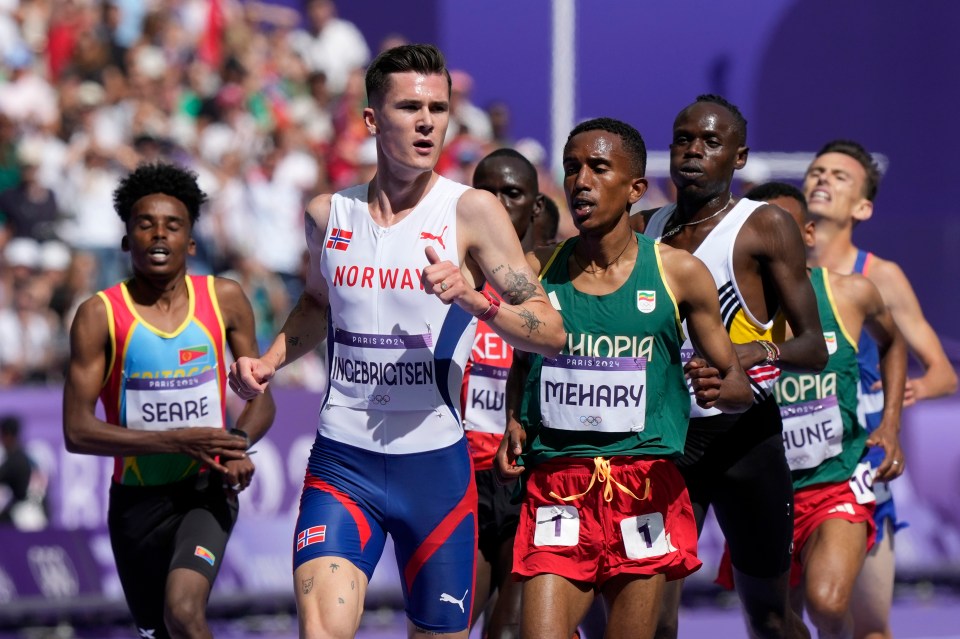 Jakob Ingebrigtsen gave the cameraman a death stare before going on to win his heat