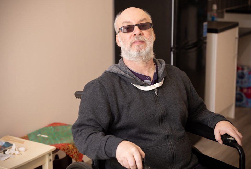 The wheelchair-bound resident told The Sun he feels like he's being treated like an 'animal'