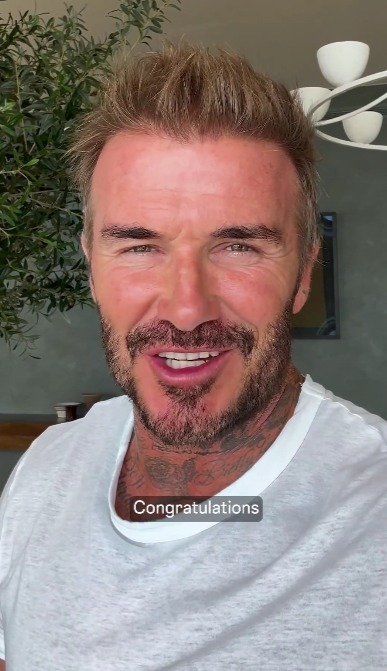 David Beckham also featured in the video