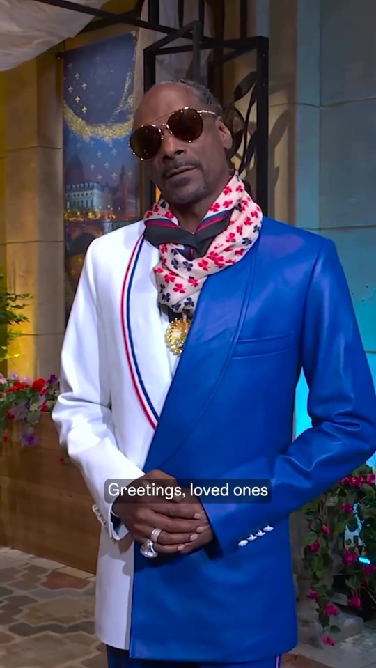 Snoop Dogg opened the video saying: 'Greetings, loved ones.'