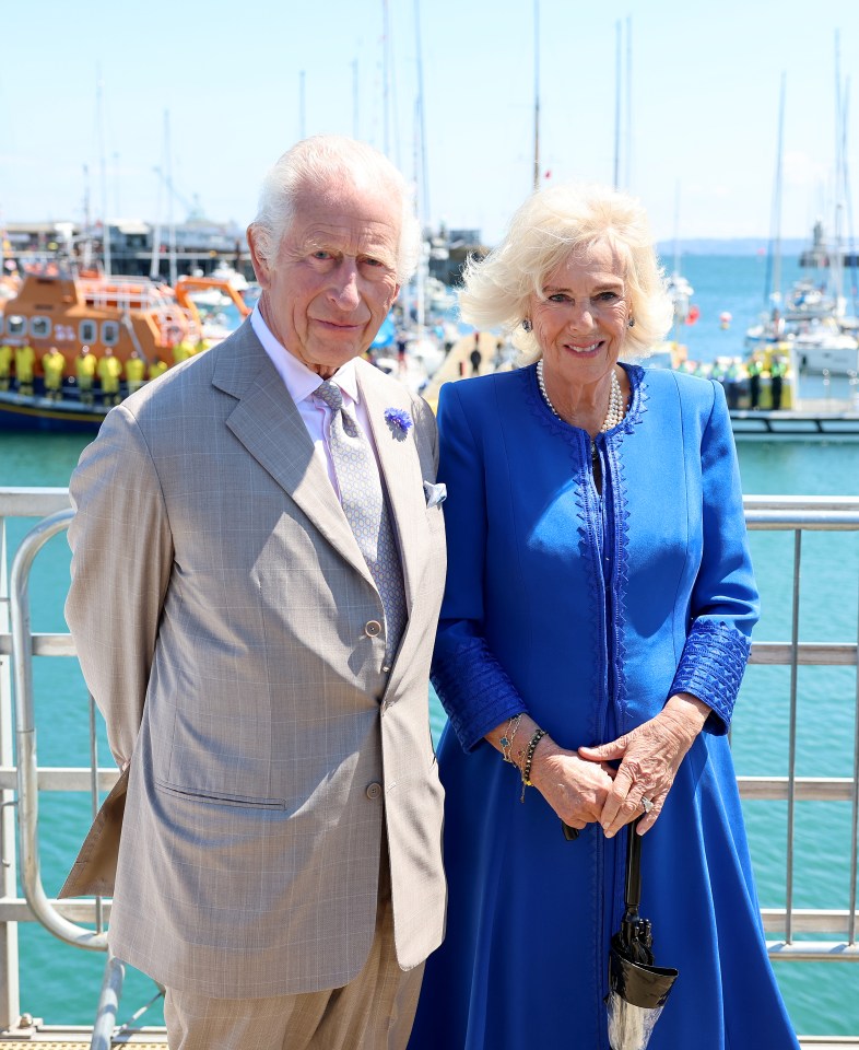 The King in July with Queen Camilla