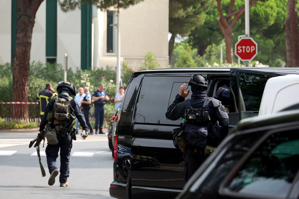 Some 200 police officers were involved in a manhunt following the attack