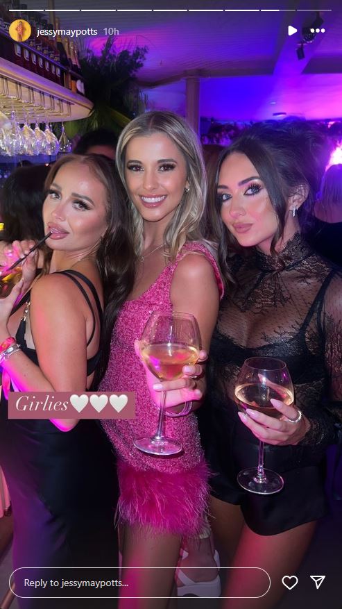 Jessy spent the night partying in London with her co-stars