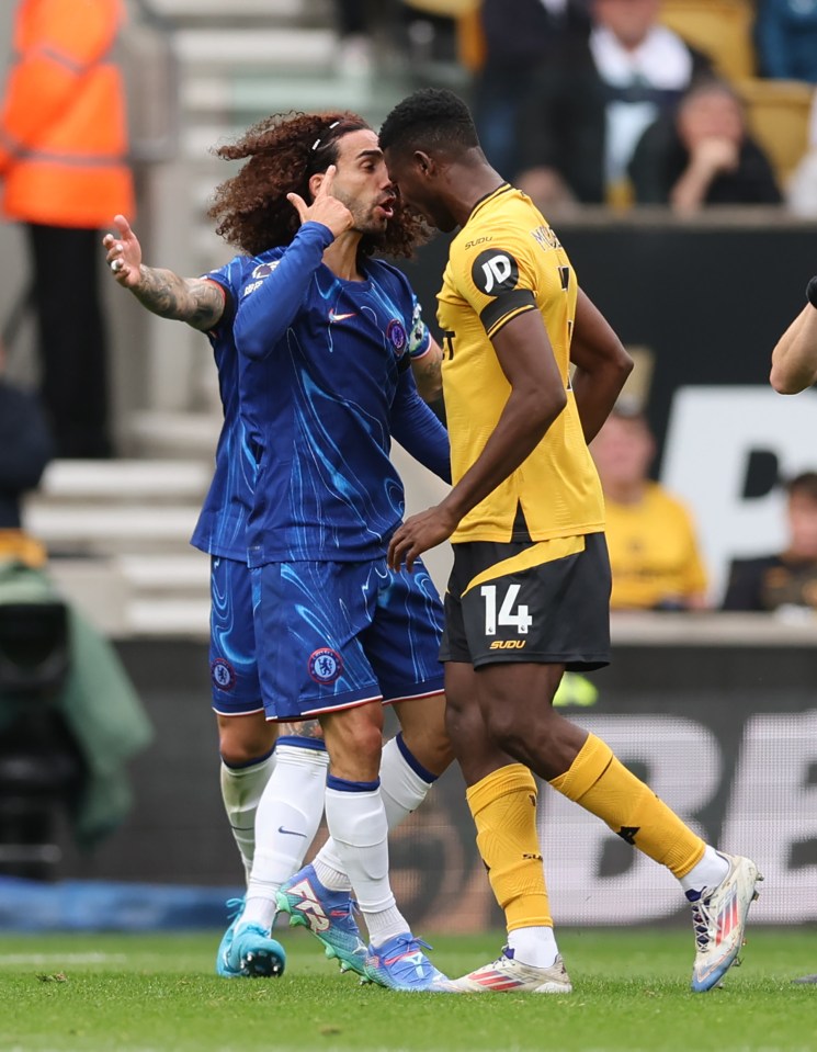 Cucurella was front and centre of a feisty afternoon