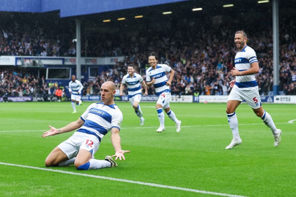 Frey toasts his early goal at Loftus Road