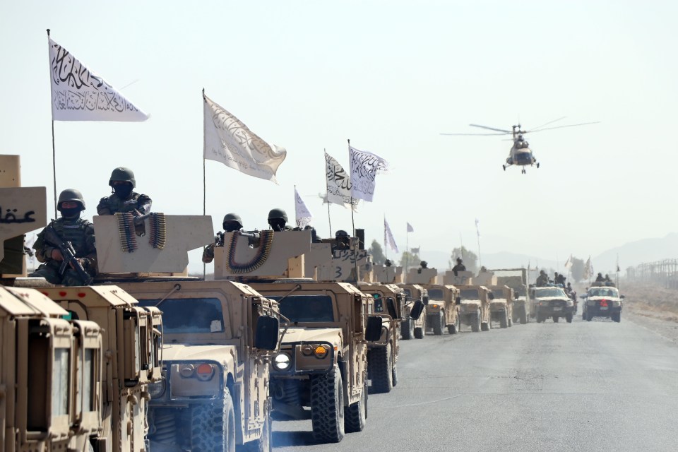 A military parade was held by the Taliban at the former US Bagram air base to mark three years since they stormed Kabul