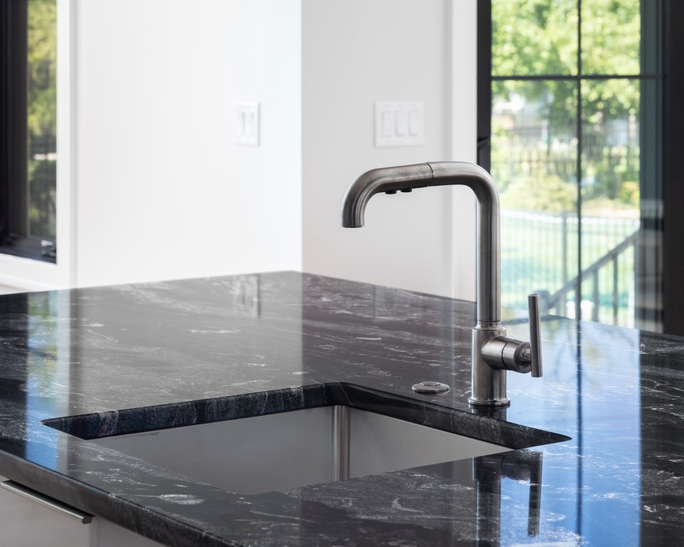 Engineered stone, also known as quartz, is popular because it looks like marble and is cheap (stock image)