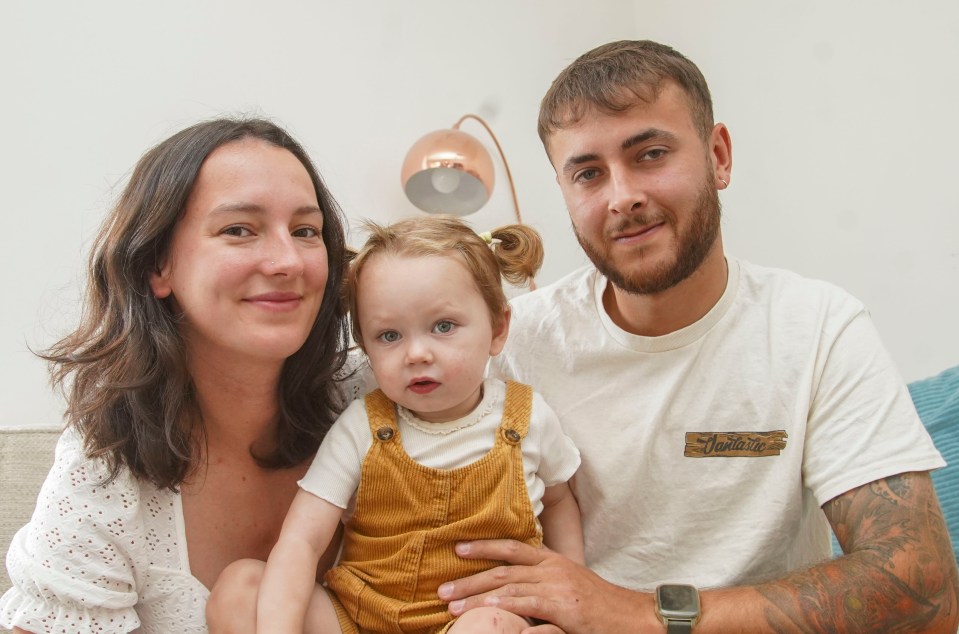 Sophia with dad Peter and mum Sarah