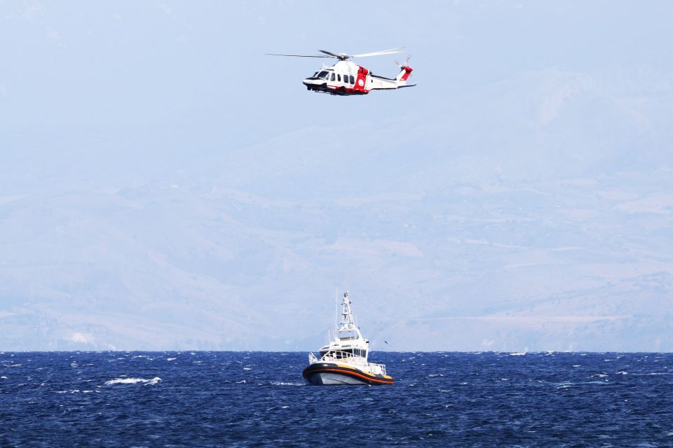 Helicopter crews and coast guards have been searching the Sicilian coast for any survivors since this morning