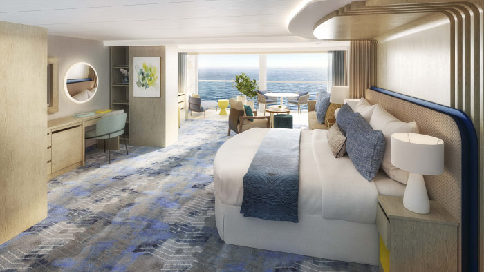 Suites offer views out to sea from balconies