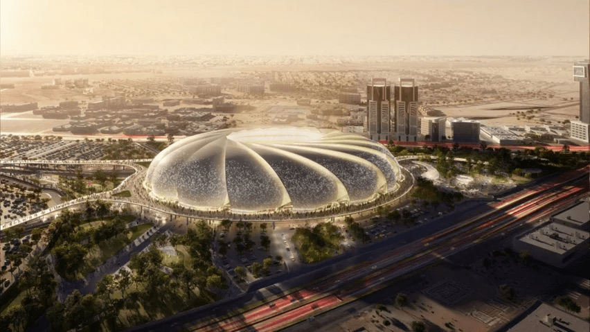 The Aramco Stadium is set to have a whirlpool-shaped design