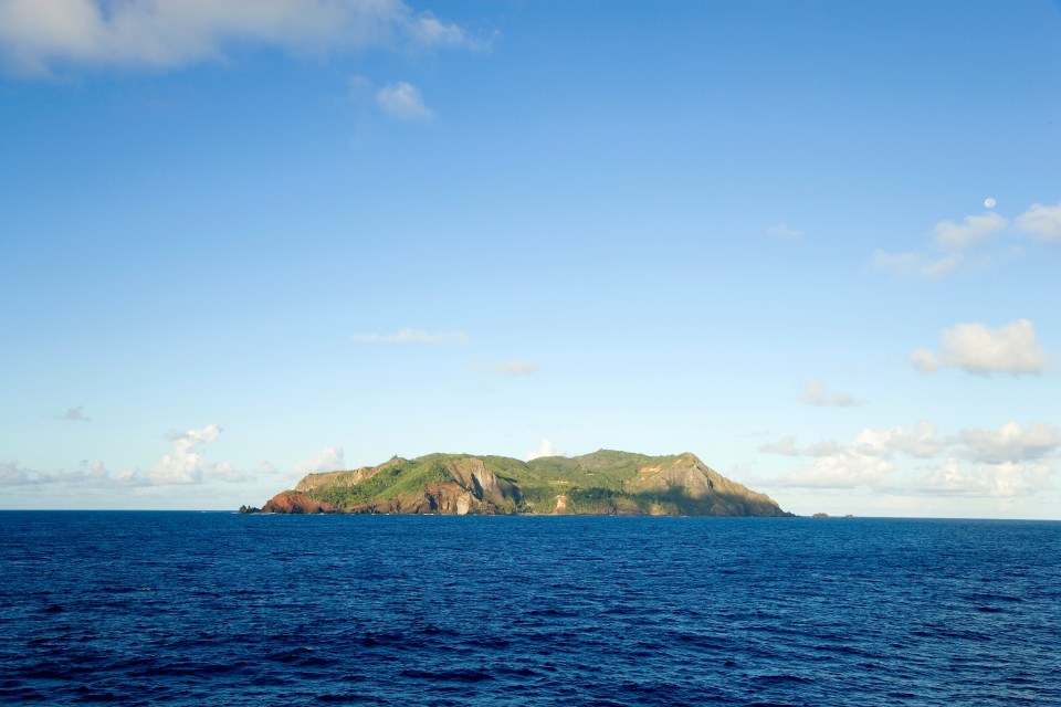 a small island in the middle of the ocean