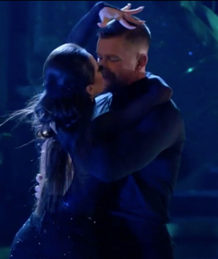 A steamy moment with dance partner Katya Jones made the headline