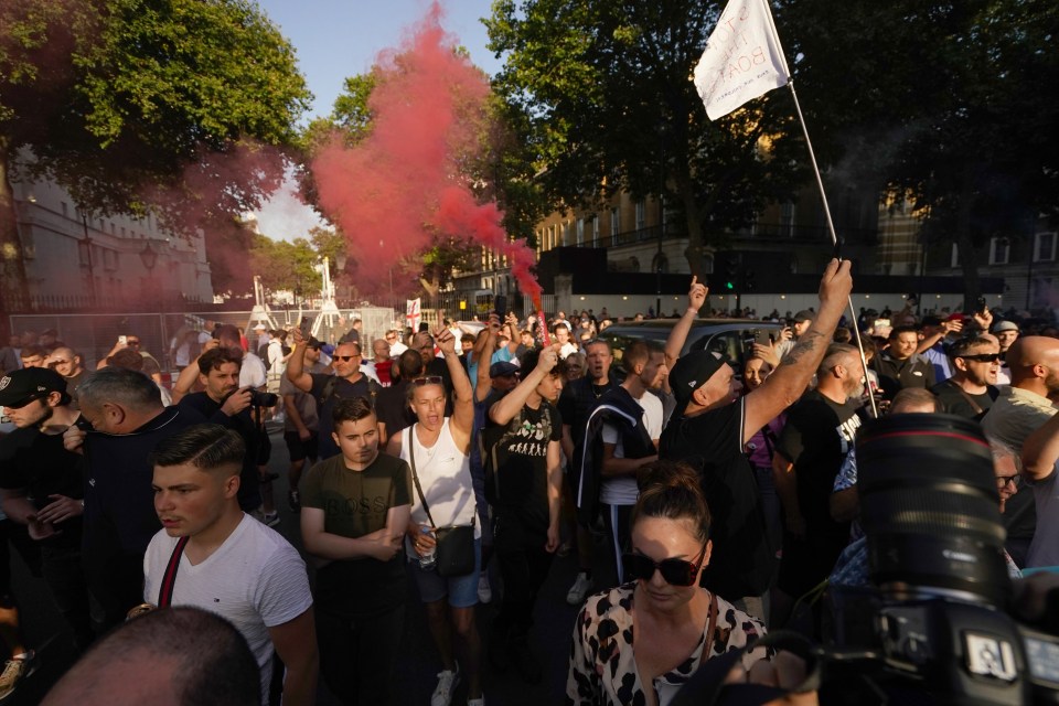 One-hundred people were arrested during the London protests