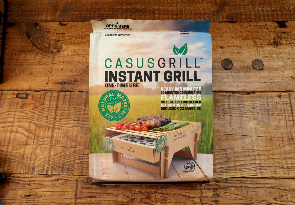 You can buy the Casus Grill disposable barbecue at Tesco