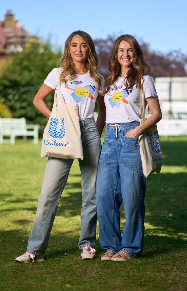 Georgia and Izzy raising awareness after research found 83 per cent of UK adults living in hygiene poverty personally cut back on daily essentials