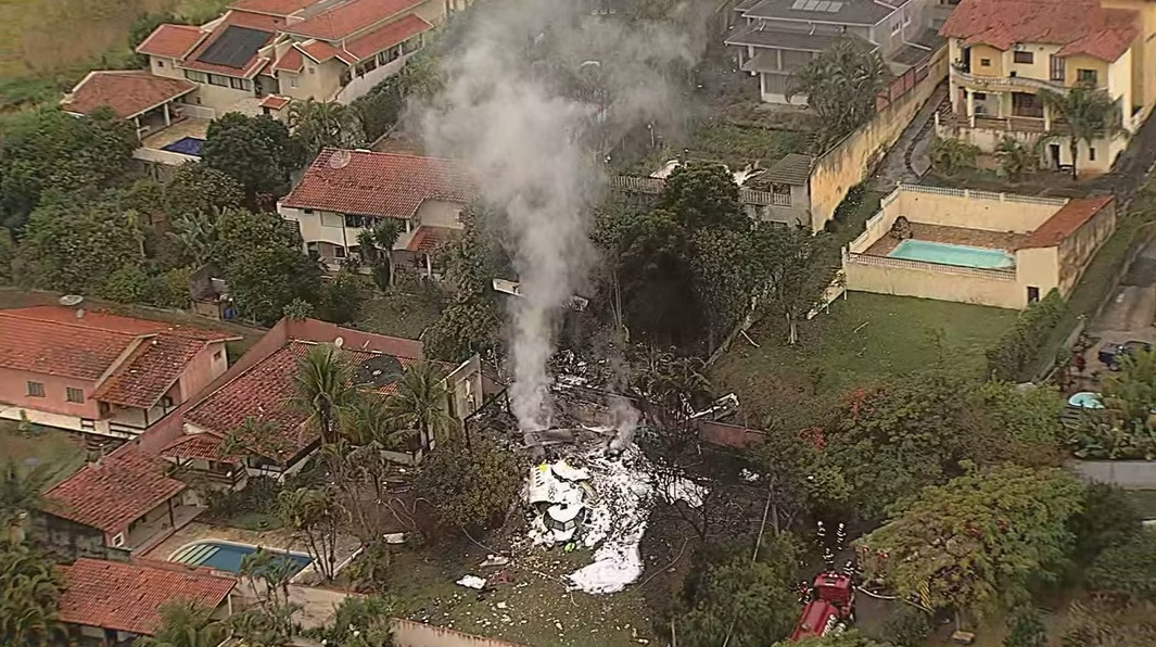 The plane crashed amongst residential housing