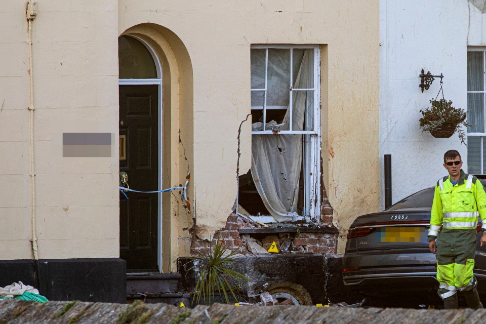 The Audi reportedly smashed into a house