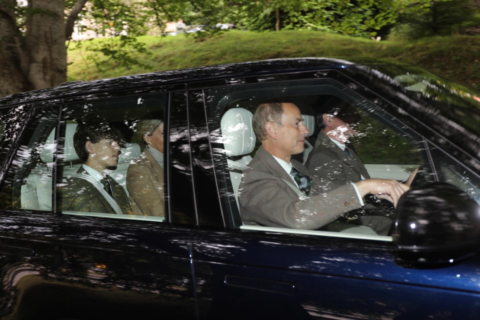 Prince Edward drove Tim Lawrence, James Wessex and Sophie Wessex